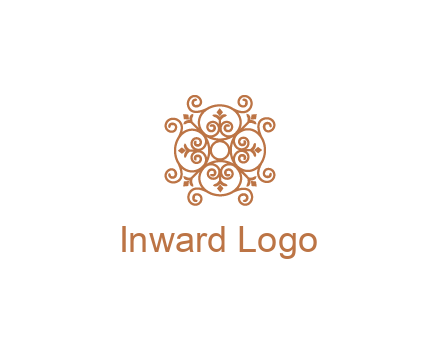 line art ornamental beauty logo