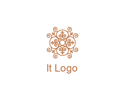 line art ornamental beauty logo