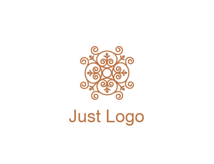 line art ornamental beauty logo