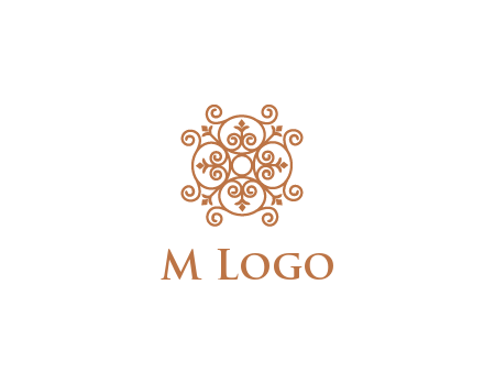 line art ornamental beauty logo