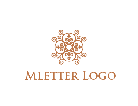 line art ornamental beauty logo