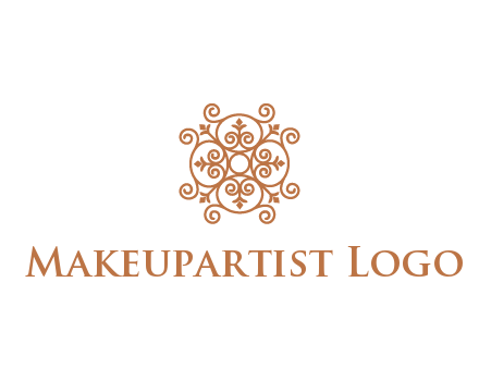 line art ornamental beauty logo