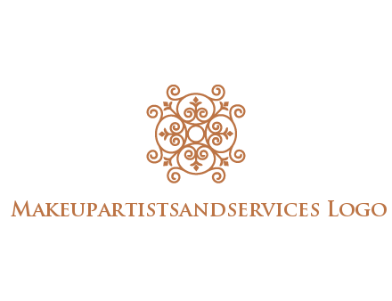 line art ornamental beauty logo