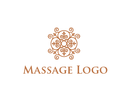 line art ornamental beauty logo