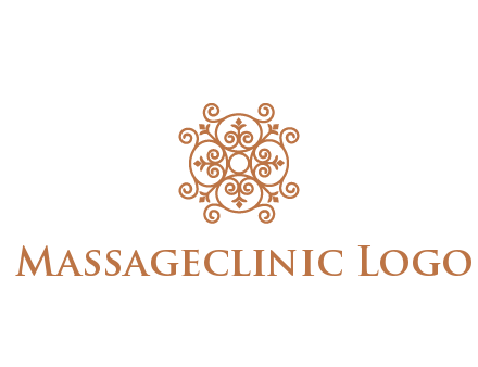 line art ornamental beauty logo