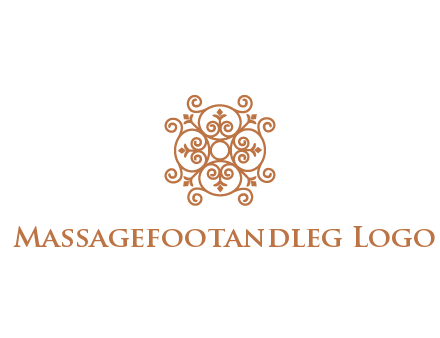 line art ornamental beauty logo