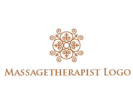 line art ornamental beauty logo