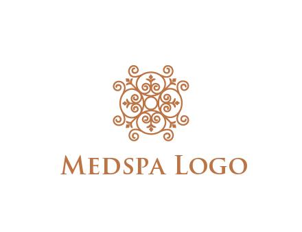line art ornamental beauty logo