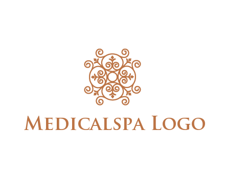 line art ornamental beauty logo