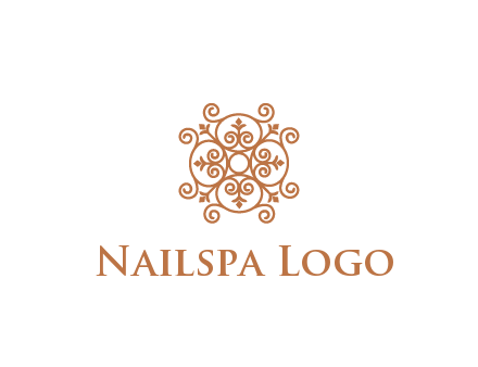 line art ornamental beauty logo