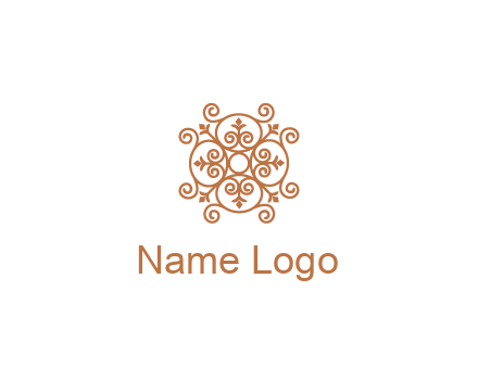 line art ornamental beauty logo