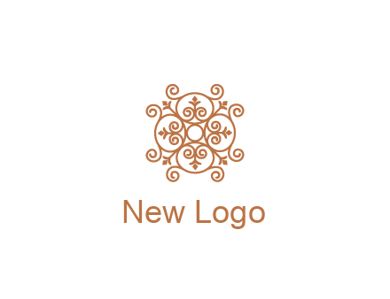 line art ornamental beauty logo