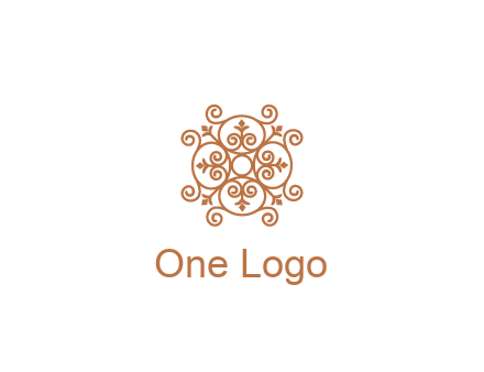 line art ornamental beauty logo