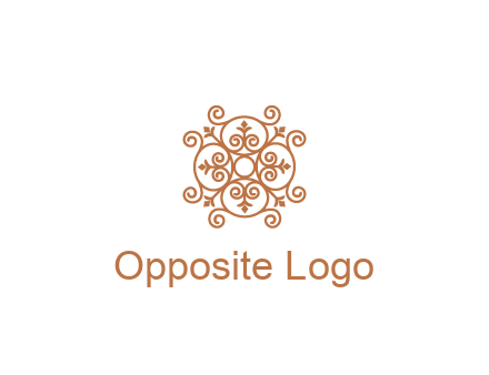 line art ornamental beauty logo