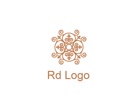 line art ornamental beauty logo