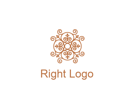 line art ornamental beauty logo