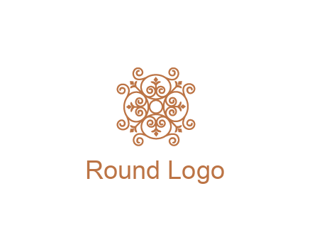 line art ornamental beauty logo