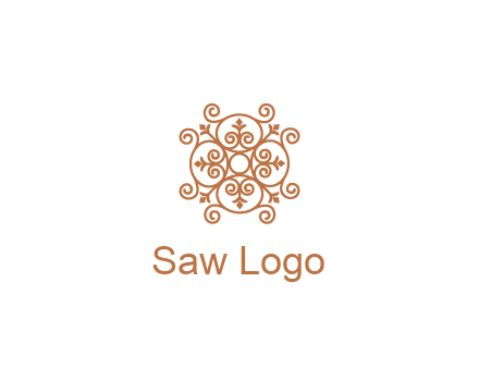 line art ornamental beauty logo