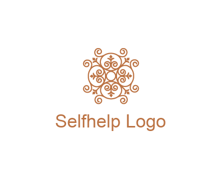 line art ornamental beauty logo
