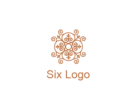 line art ornamental beauty logo