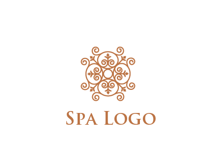 line art ornamental beauty logo