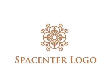 line art ornamental beauty logo