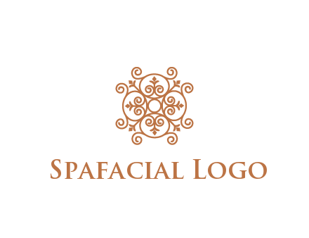 line art ornamental beauty logo