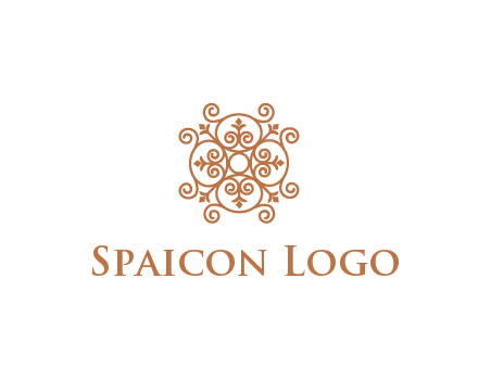 line art ornamental beauty logo