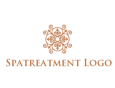 line art ornamental beauty logo