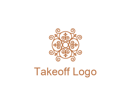 line art ornamental beauty logo