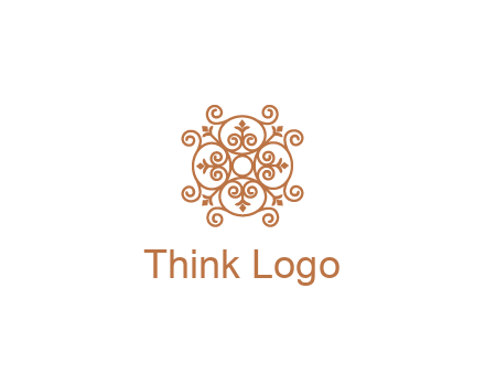 line art ornamental beauty logo