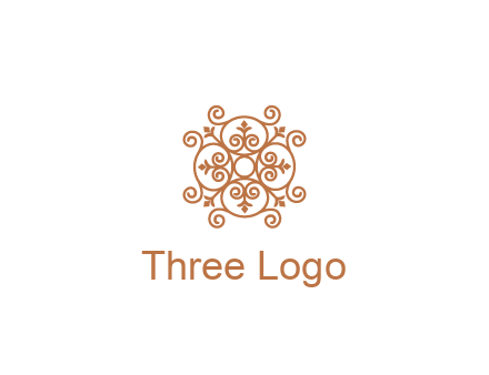 line art ornamental beauty logo
