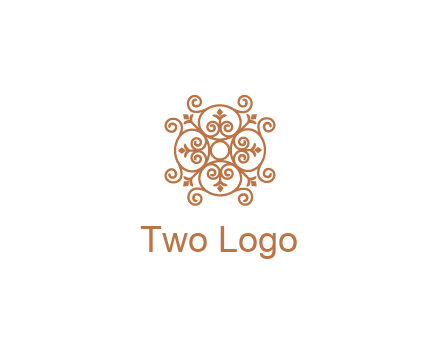 line art ornamental beauty logo