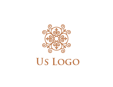 line art ornamental beauty logo