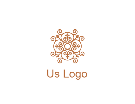 line art ornamental beauty logo