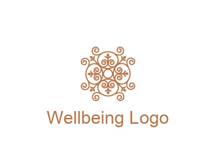 line art ornamental beauty logo