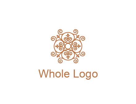 line art ornamental beauty logo