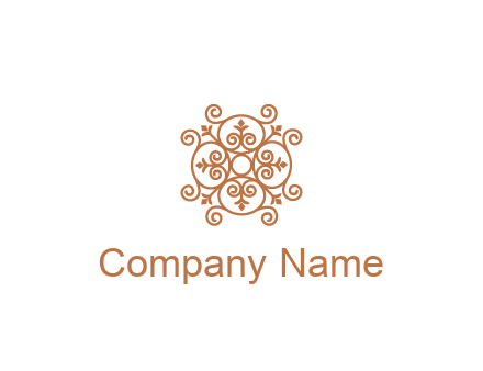 line art ornamental beauty logo