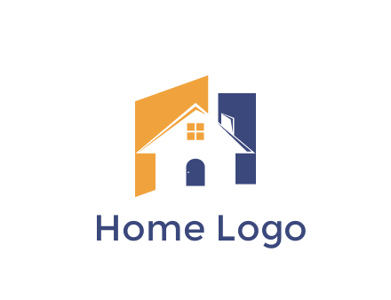 negative spacing of house construction logo