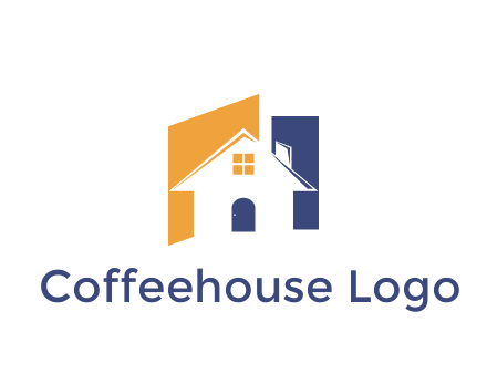 negative spacing of house construction logo