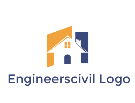 negative spacing of house construction logo