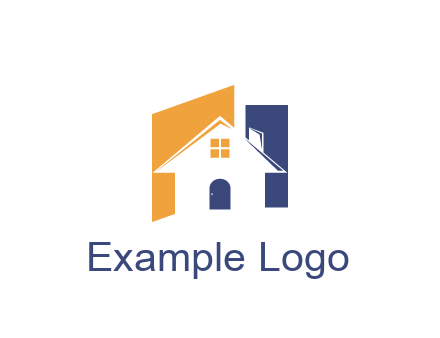 negative spacing of house construction logo