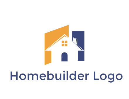 negative spacing of house construction logo