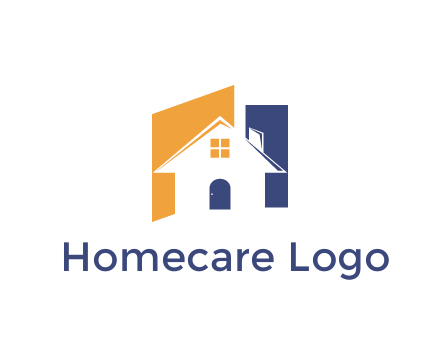 negative spacing of house construction logo