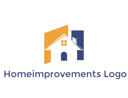 negative spacing of house construction logo