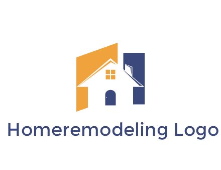 negative spacing of house construction logo