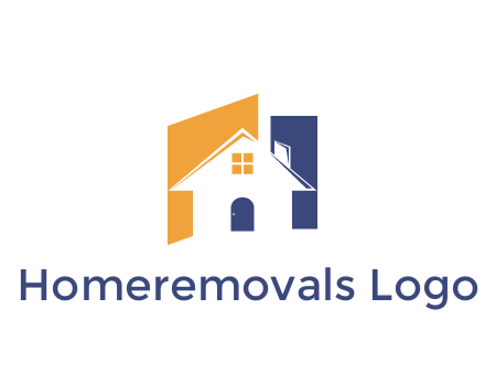 negative spacing of house construction logo