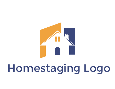 negative spacing of house construction logo