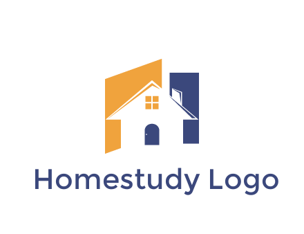 negative spacing of house construction logo