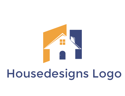 negative spacing of house construction logo